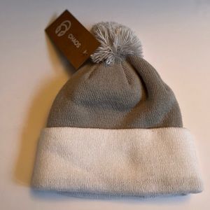 Chaos Junior Grey/White Beanie with pompom